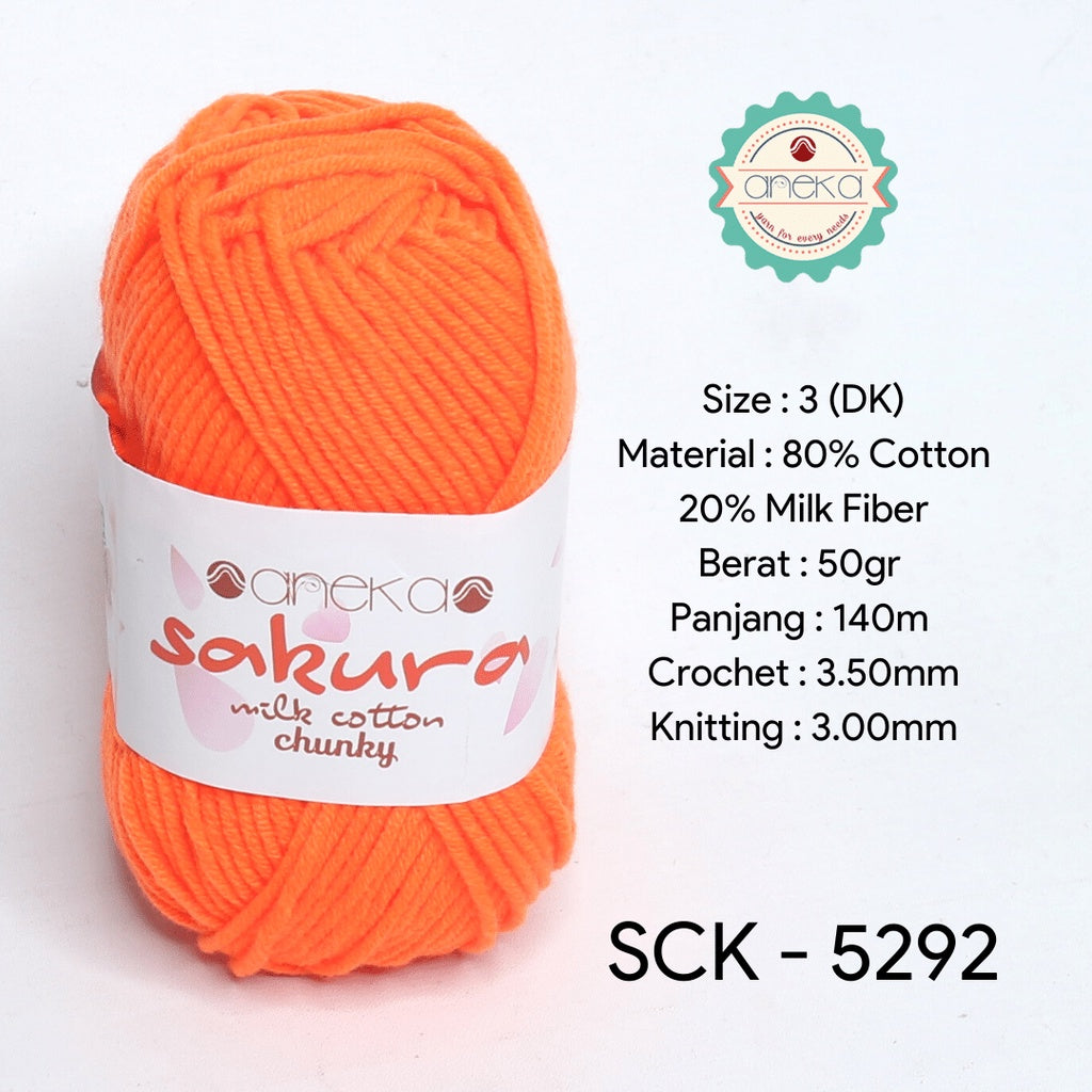 KATALOG - Benang Rajut Katun Susu Sakura Milk Cotton Chunky PART 1