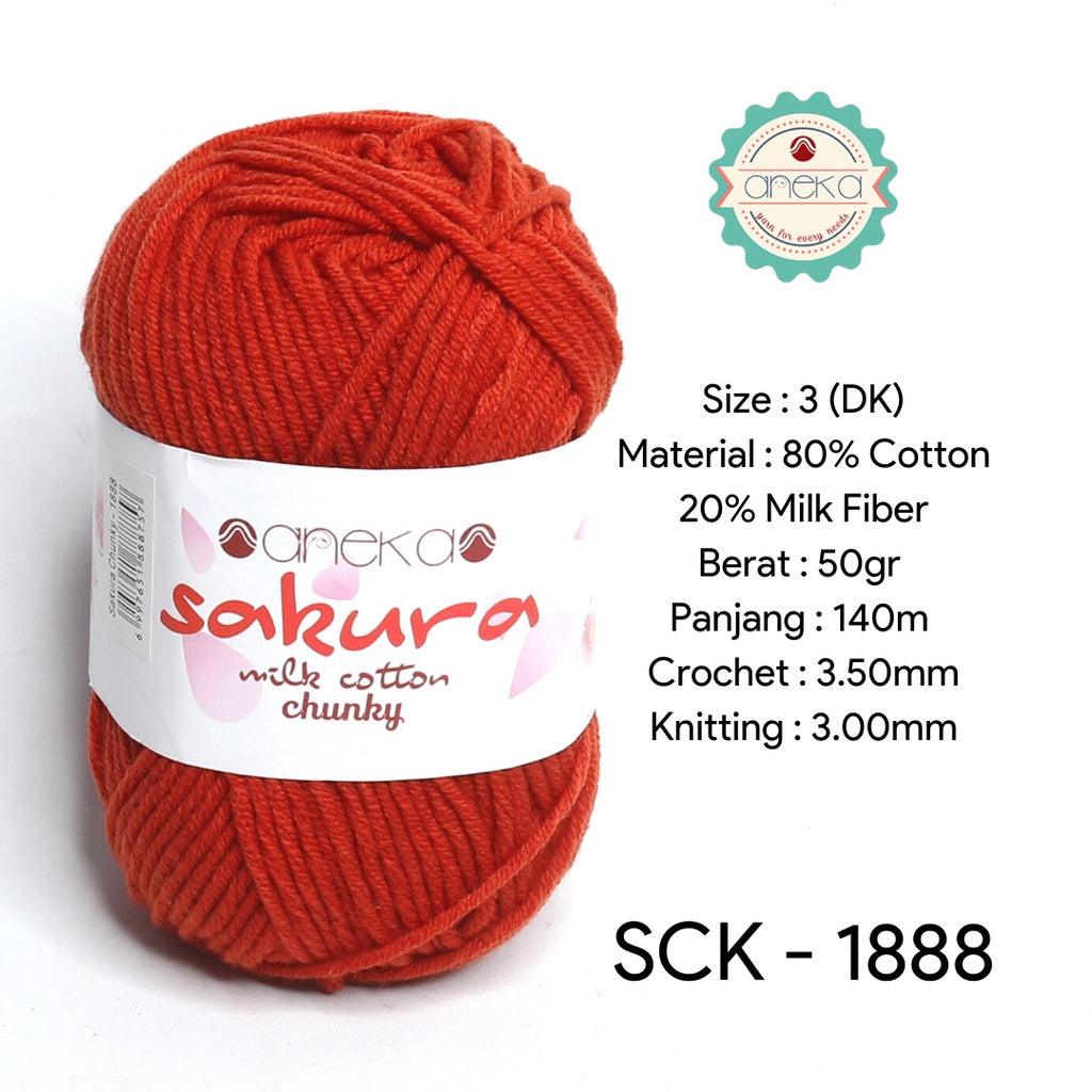 KATALOG - Benang Rajut Katun Susu Sakura Milk Cotton Chunky PART 1