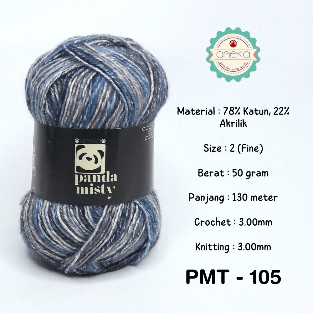 KATALOG -  Benang Rajut Katun Panda Misty Sembur / Semprot Wol / Stonewashed Yarn / Mix Colors - PART 3