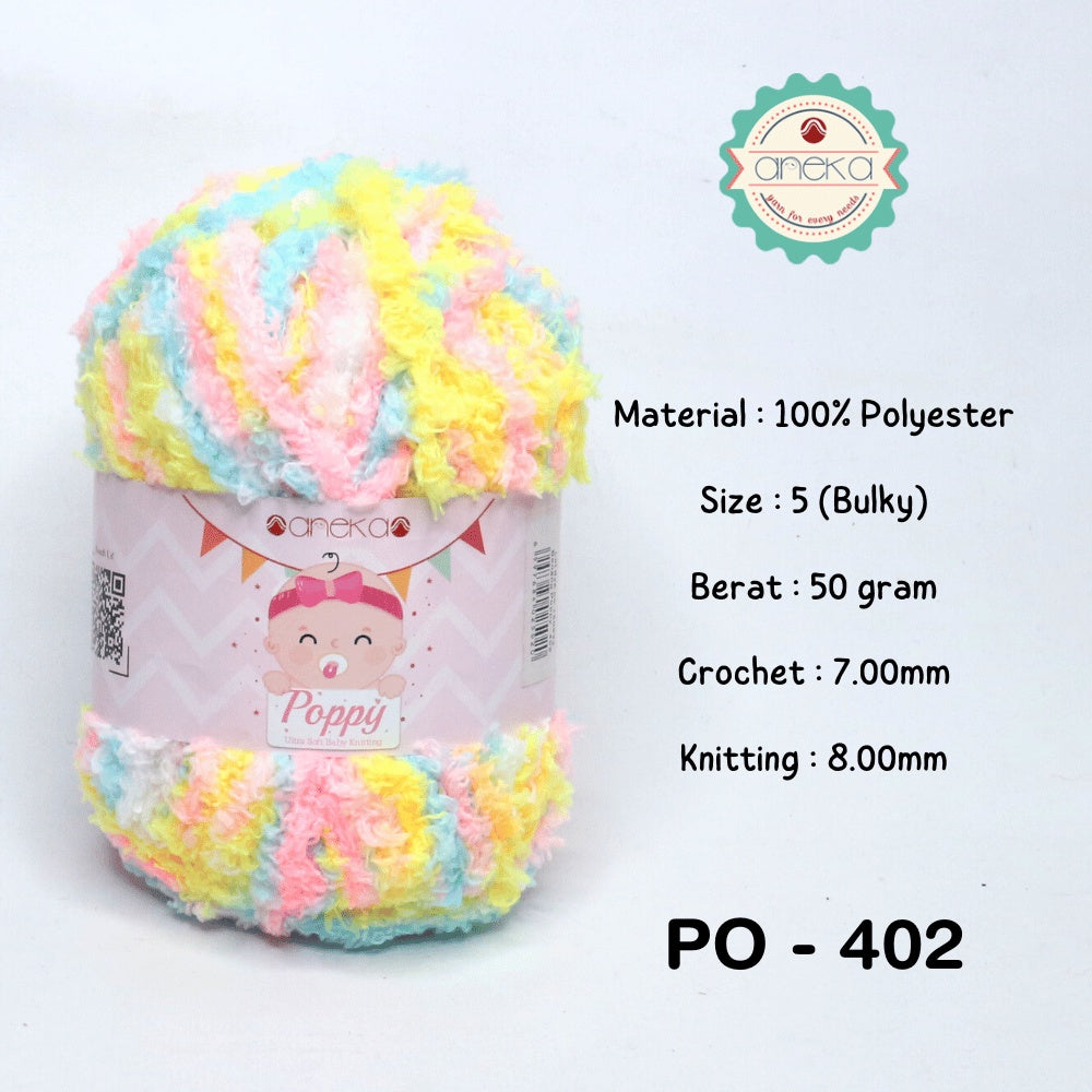 KATALOG - Benang Rajut Handuk Poppy Sembur / Towel Yarn Mix Colors