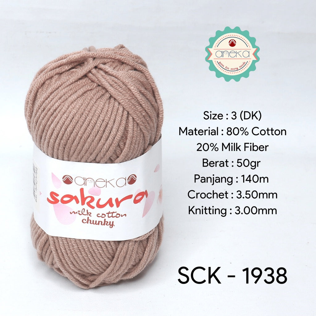 KATALOG - Benang Rajut Katun Susu Sakura Milk Cotton Chunky PART 1