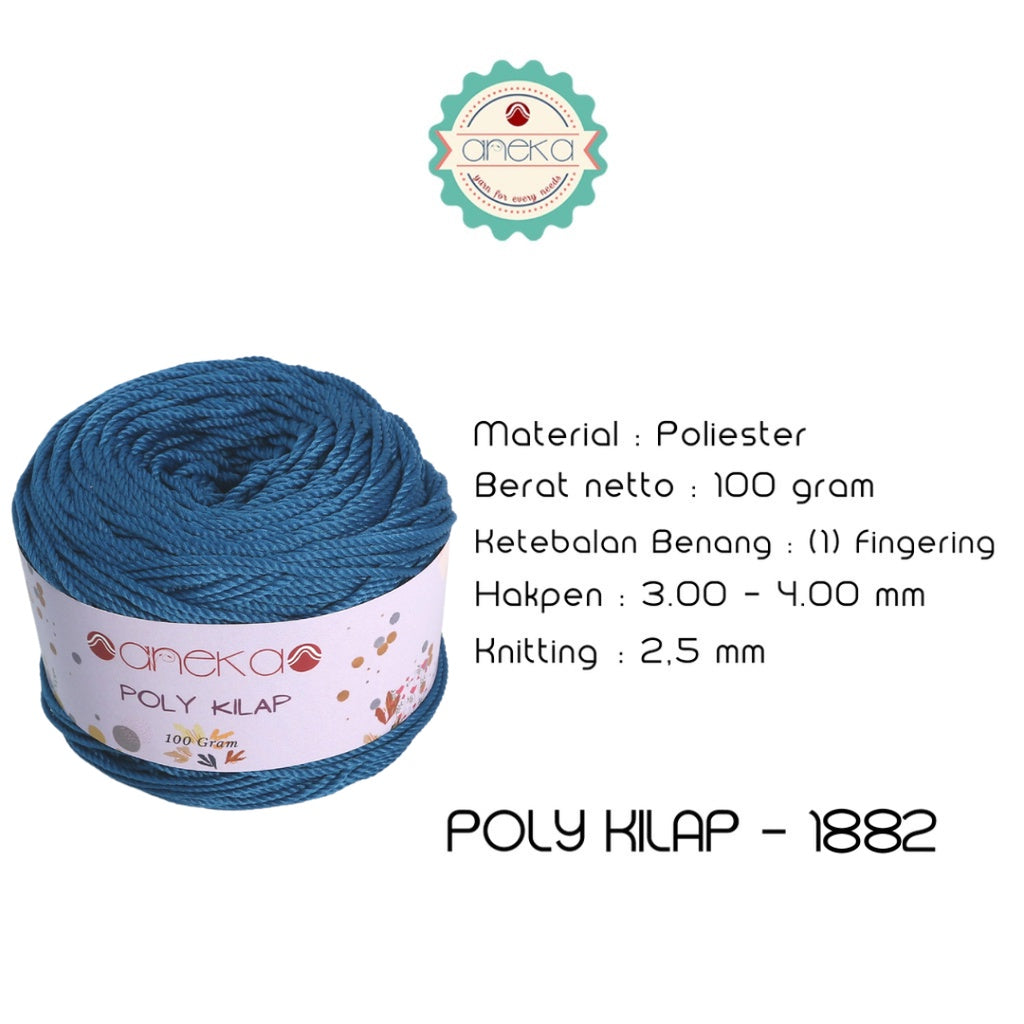 KATALOG - PREMIUM Benang Rajut Polyester/ Poliester / Poli Poly Kilap Warna PART 2