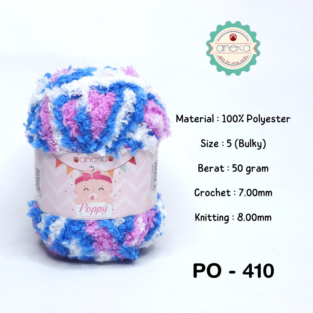 KATALOG - Benang Rajut Handuk Poppy Sembur / Towel Yarn Mix Colors