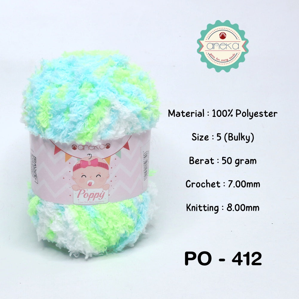 KATALOG - Benang Rajut Handuk Poppy Sembur / Towel Yarn Mix Colors