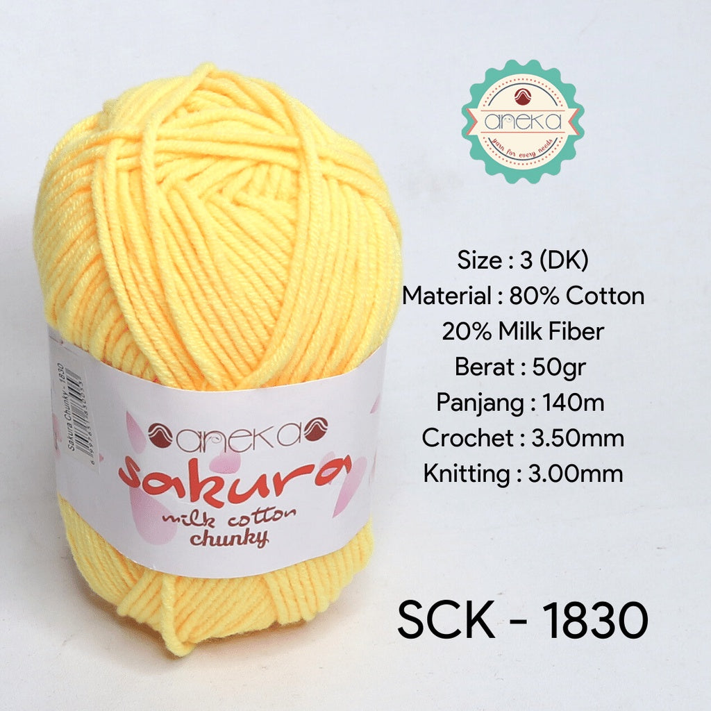 KATALOG - Benang Rajut Katun Susu Sakura Milk Cotton Chunky PART 1