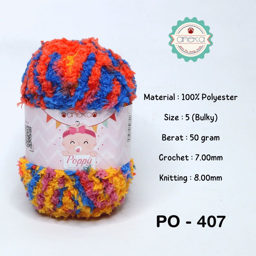 KATALOG - Benang Rajut Handuk Poppy Sembur / Towel Yarn Mix Colors