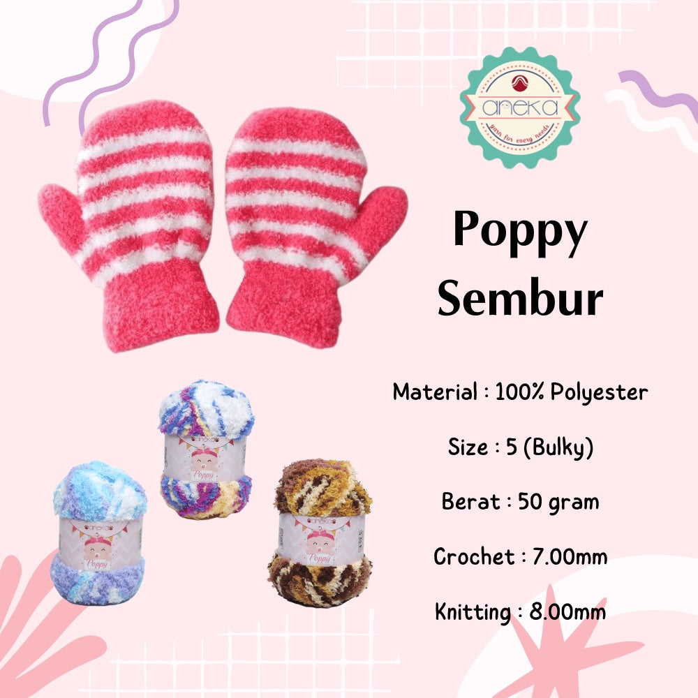 KATALOG - Benang Rajut Handuk Poppy Sembur / Towel Yarn Mix Colors