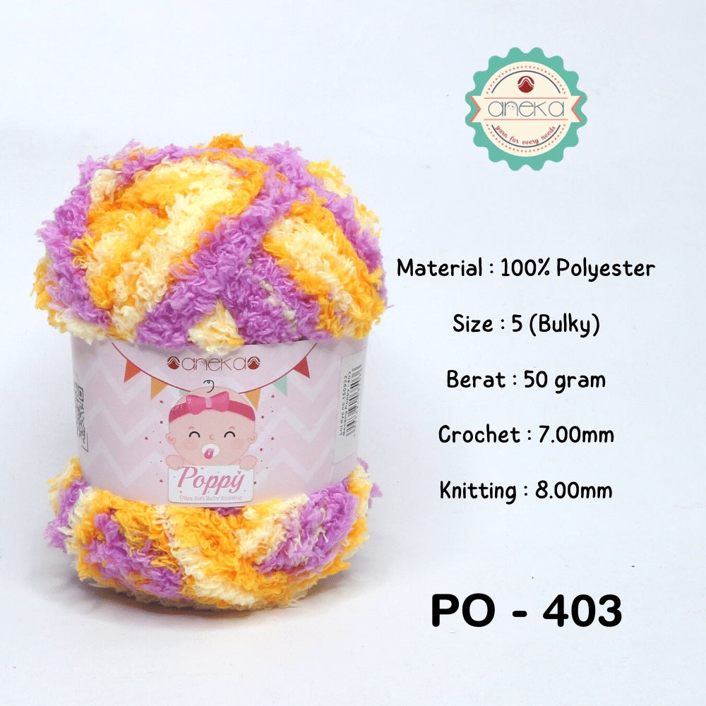 KATALOG - Benang Rajut Handuk Poppy Sembur / Towel Yarn Mix Colors