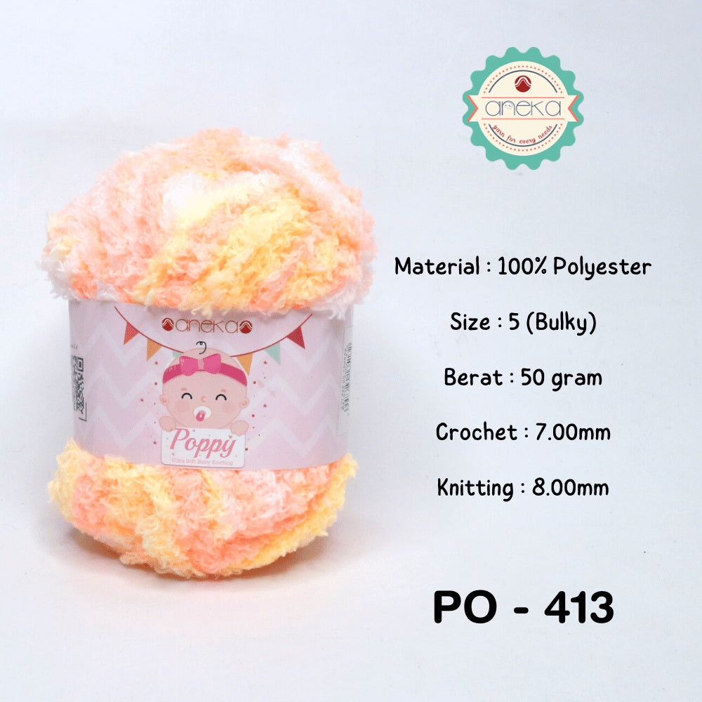 KATALOG - Benang Rajut Handuk Poppy Sembur / Towel Yarn Mix Colors