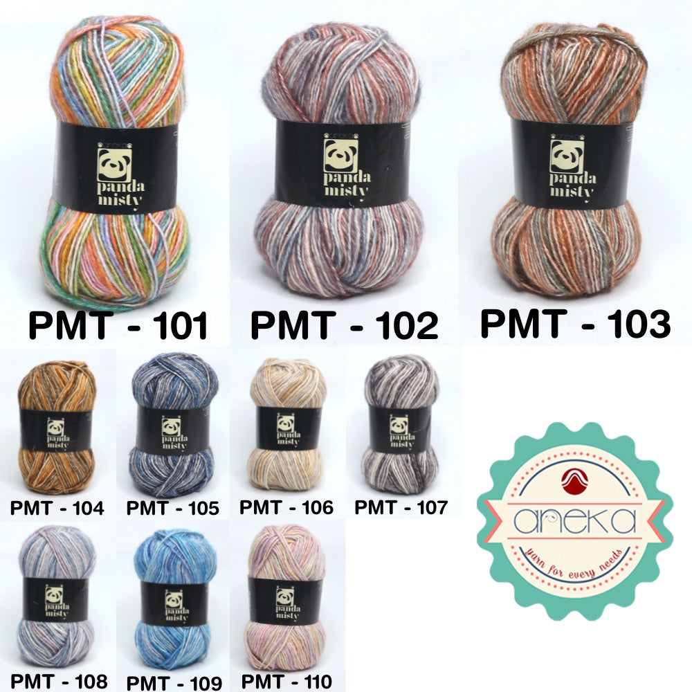 KATALOG -  Benang Rajut Katun Panda Misty Sembur / Semprot Wol / Stonewashed Yarn / Mix Colors - PART 3