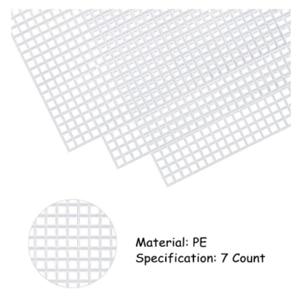 ANEKA - Canvas DIY Plastic 8 x 8 cm Square / Plastik Kanvas Persegi / Coaster / Tatakan