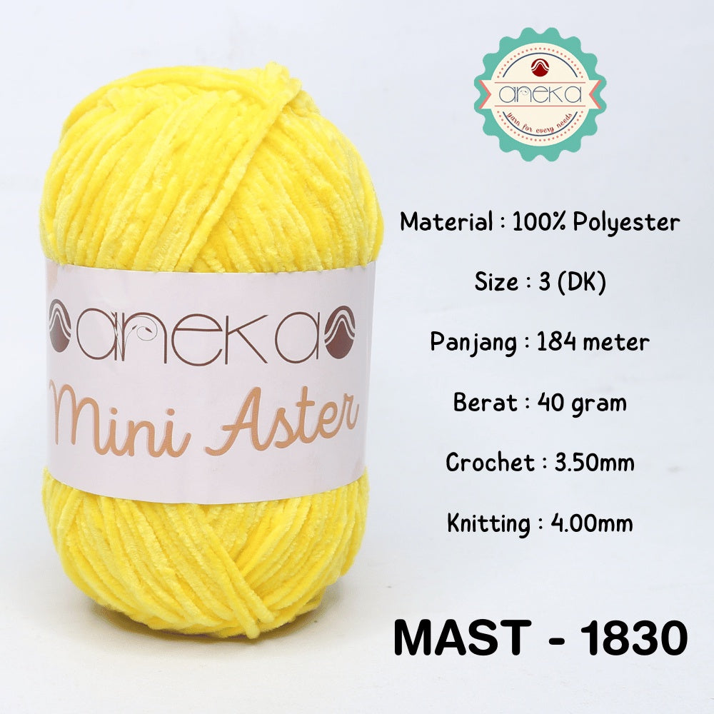 KATALOG - Benang Rajut Mini Aster / Velvet / Bludru Yarn