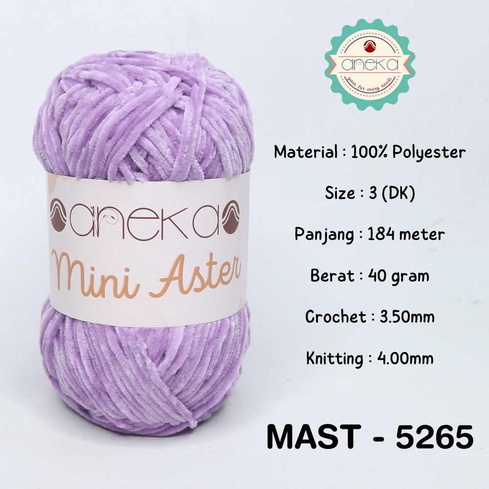 KATALOG - Benang Rajut Mini Aster / Velvet / Bludru Yarn