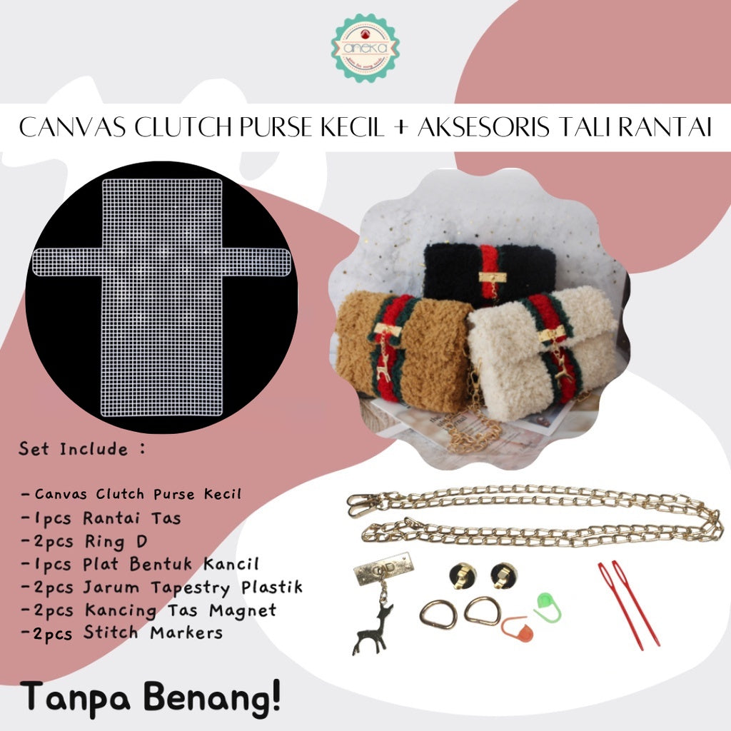 ANEKA - Canvas Plastic / Kanvas Plastik Bentuk Tas 2 IN 1