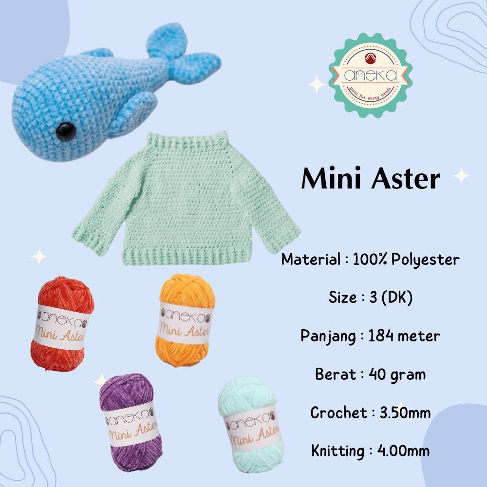 KATALOG - Benang Rajut Mini Aster / Velvet / Bludru Yarn