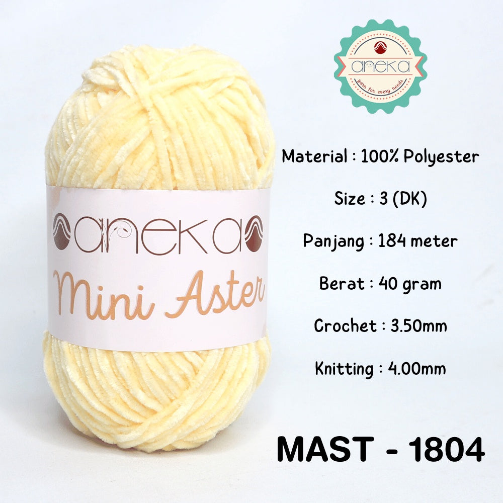 KATALOG - Benang Rajut Mini Aster / Velvet / Bludru Yarn