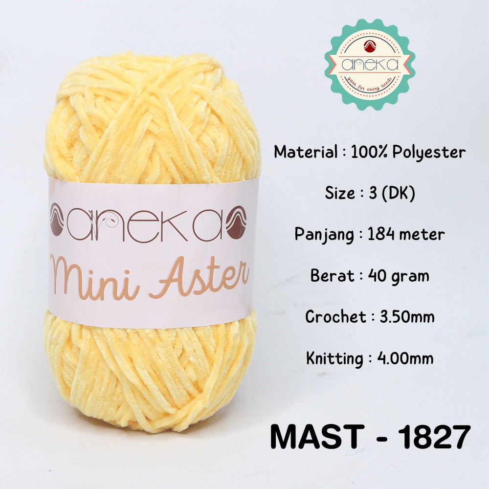 KATALOG - Benang Rajut Mini Aster / Velvet / Bludru Yarn