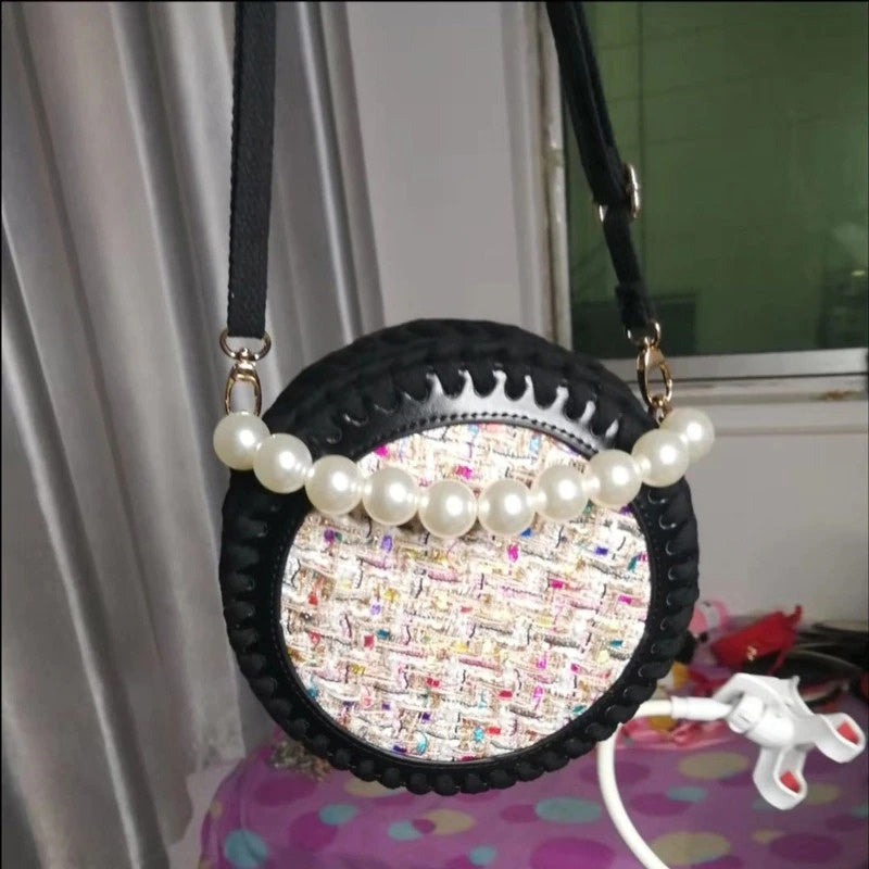 AnekaBenang - DIY Kit Tas Tweed Rajut Rantai Mutiara / Crochet Bag