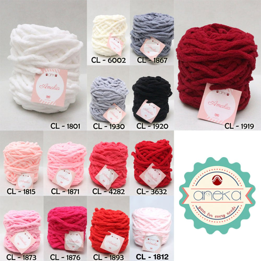 KATALOG - Benang Rajut Chenille Midi Amalia Yarn PART 1