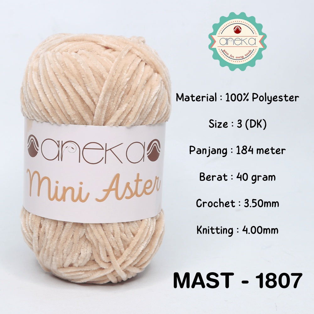 KATALOG - Benang Rajut Mini Aster / Velvet / Bludru Yarn