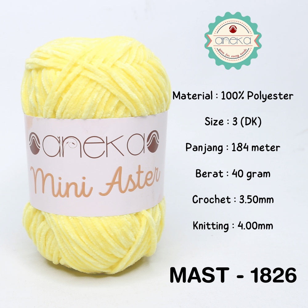 KATALOG - Benang Rajut Mini Aster / Velvet / Bludru Yarn