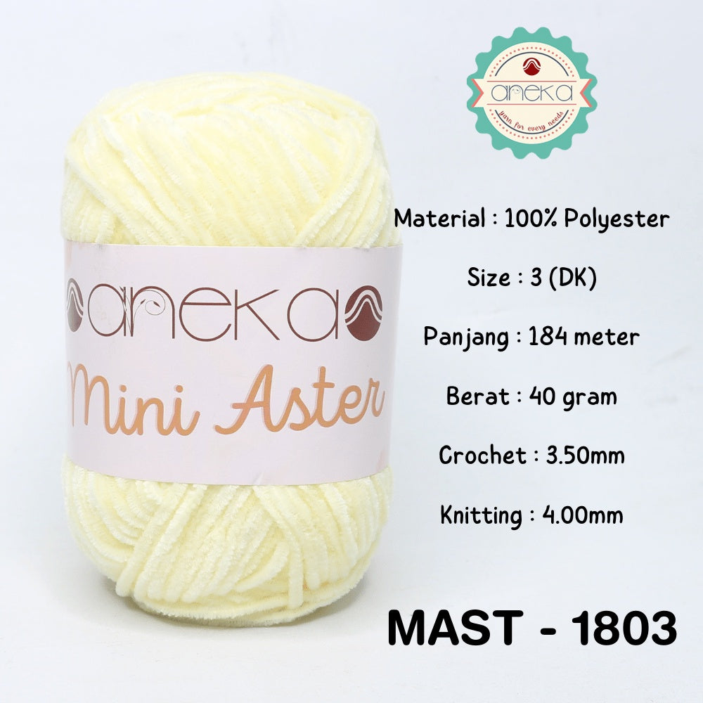 KATALOG - Benang Rajut Mini Aster / Velvet / Bludru Yarn