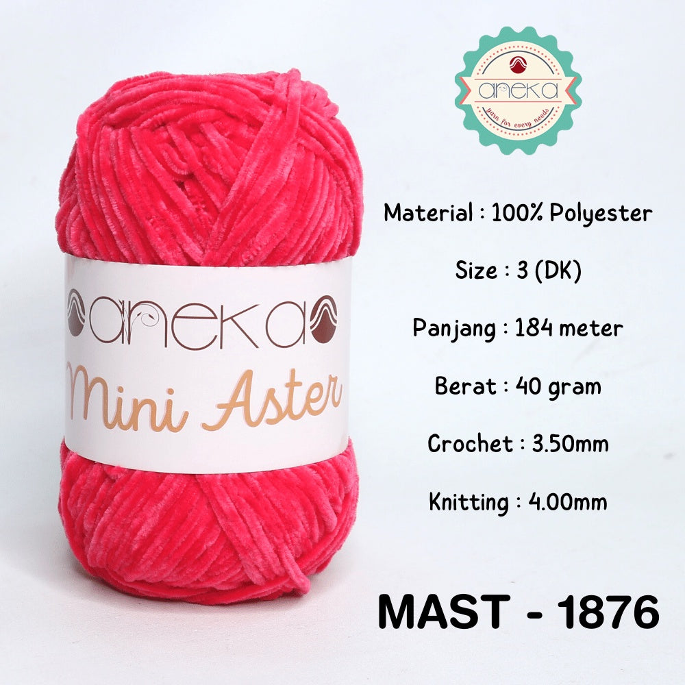 KATALOG - Benang Rajut Mini Aster / Velvet / Bludru Yarn