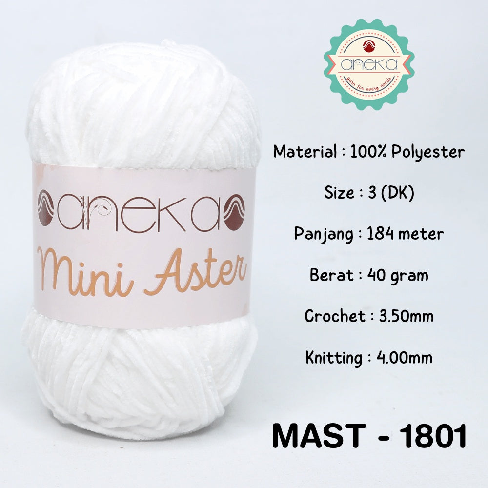 KATALOG - Benang Rajut Mini Aster / Velvet / Bludru Yarn