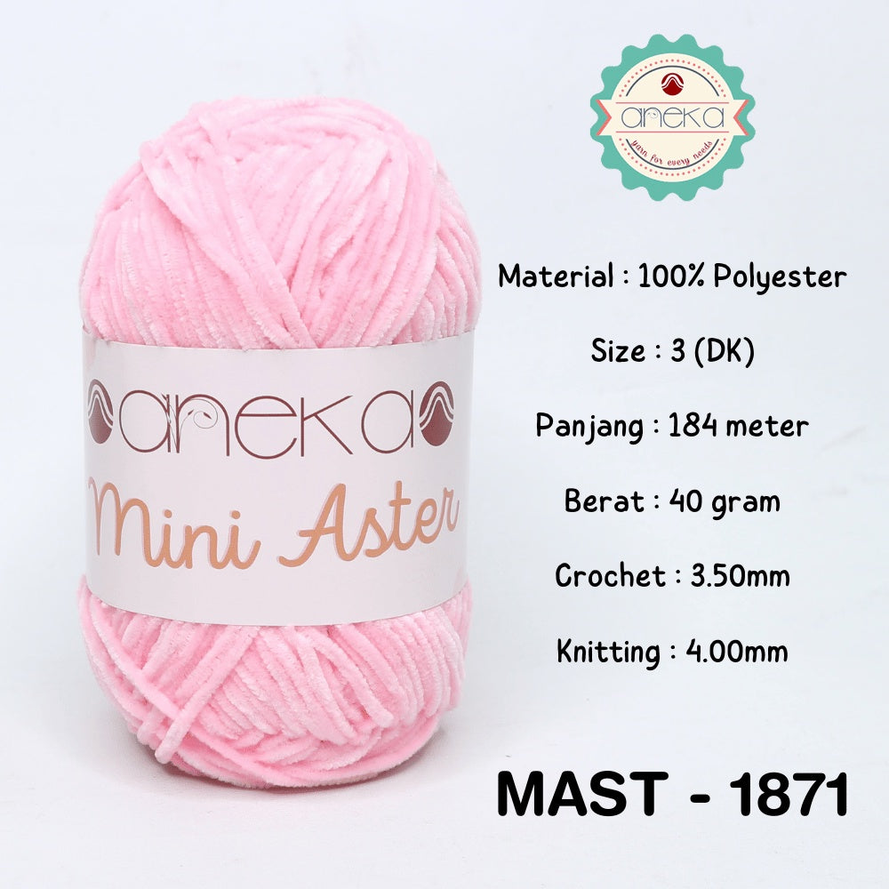 KATALOG - Benang Rajut Mini Aster / Velvet / Bludru Yarn