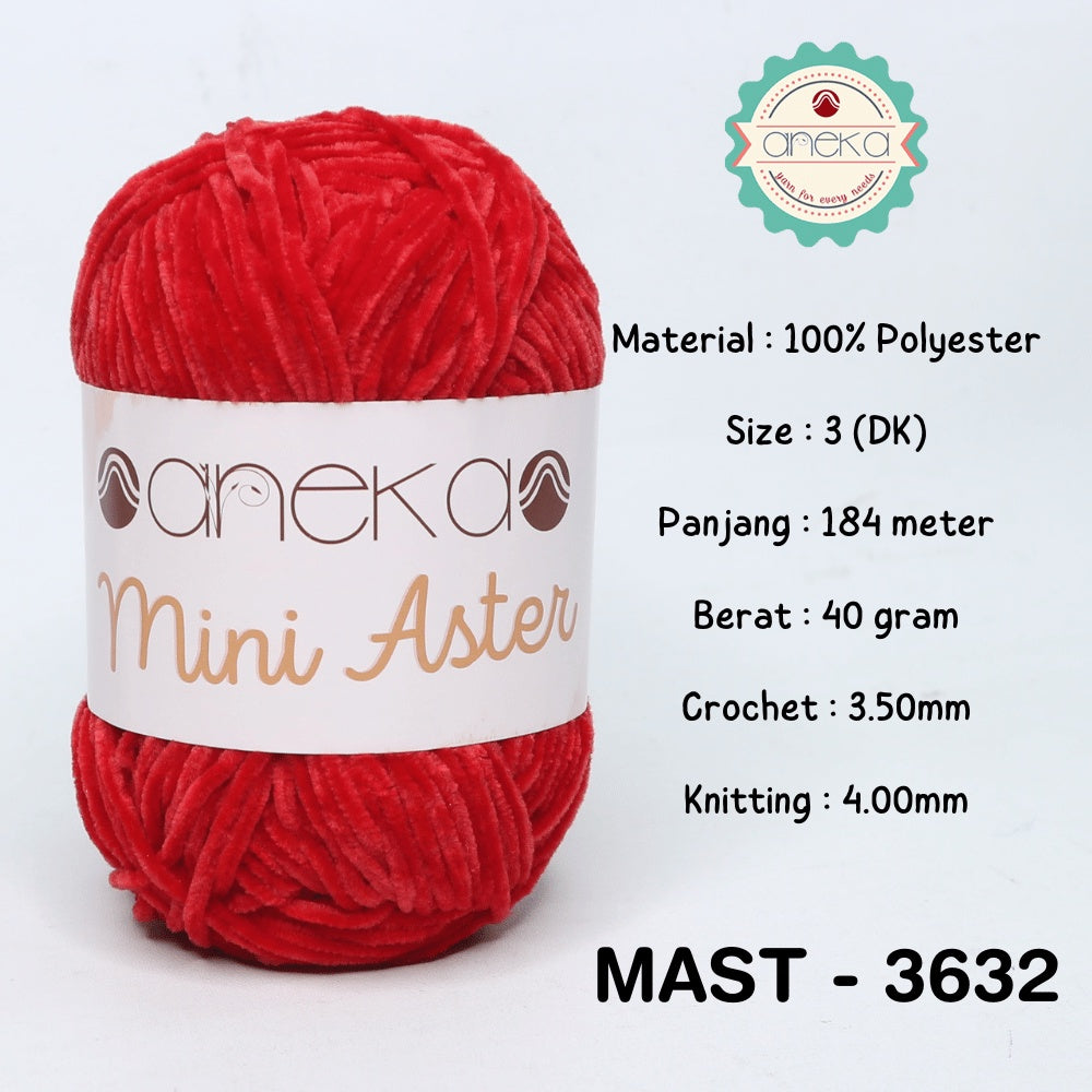 KATALOG - Benang Rajut Mini Aster / Velvet / Bludru Yarn