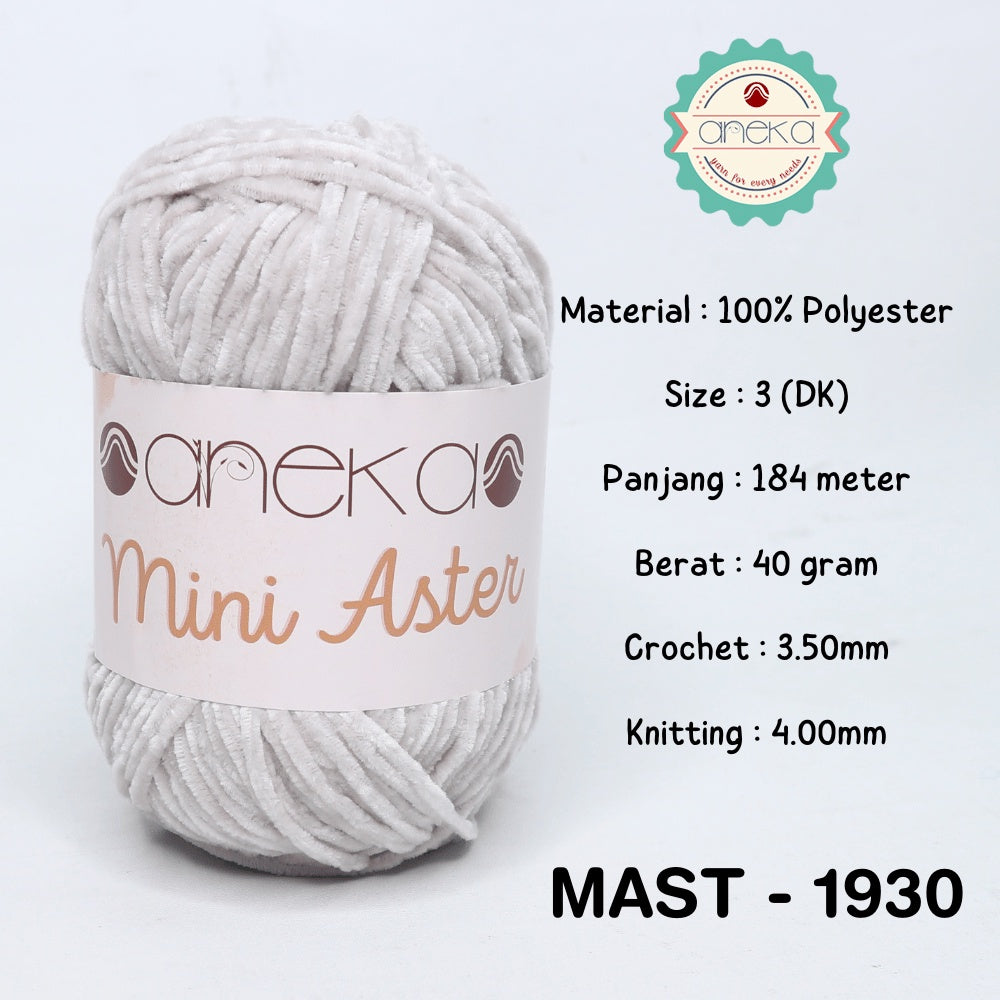 KATALOG - Benang Rajut Mini Aster / Velvet / Bludru Yarn