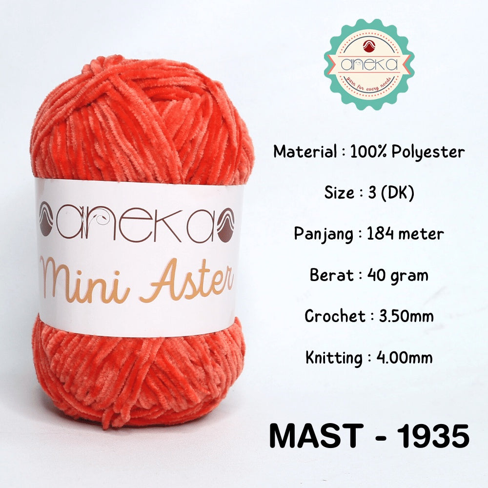 KATALOG - Benang Rajut Mini Aster / Velvet / Bludru Yarn