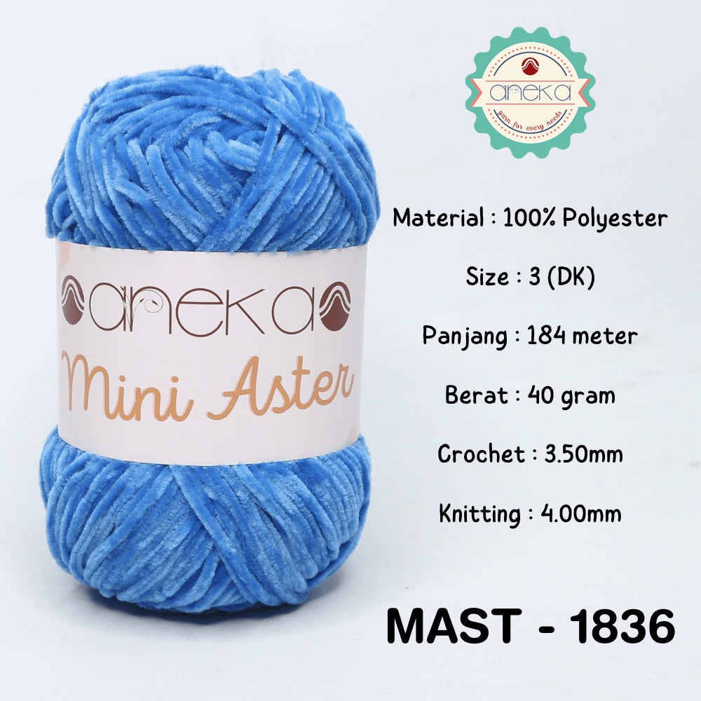 KATALOG - Benang Rajut Mini Aster / Velvet / Bludru Yarn