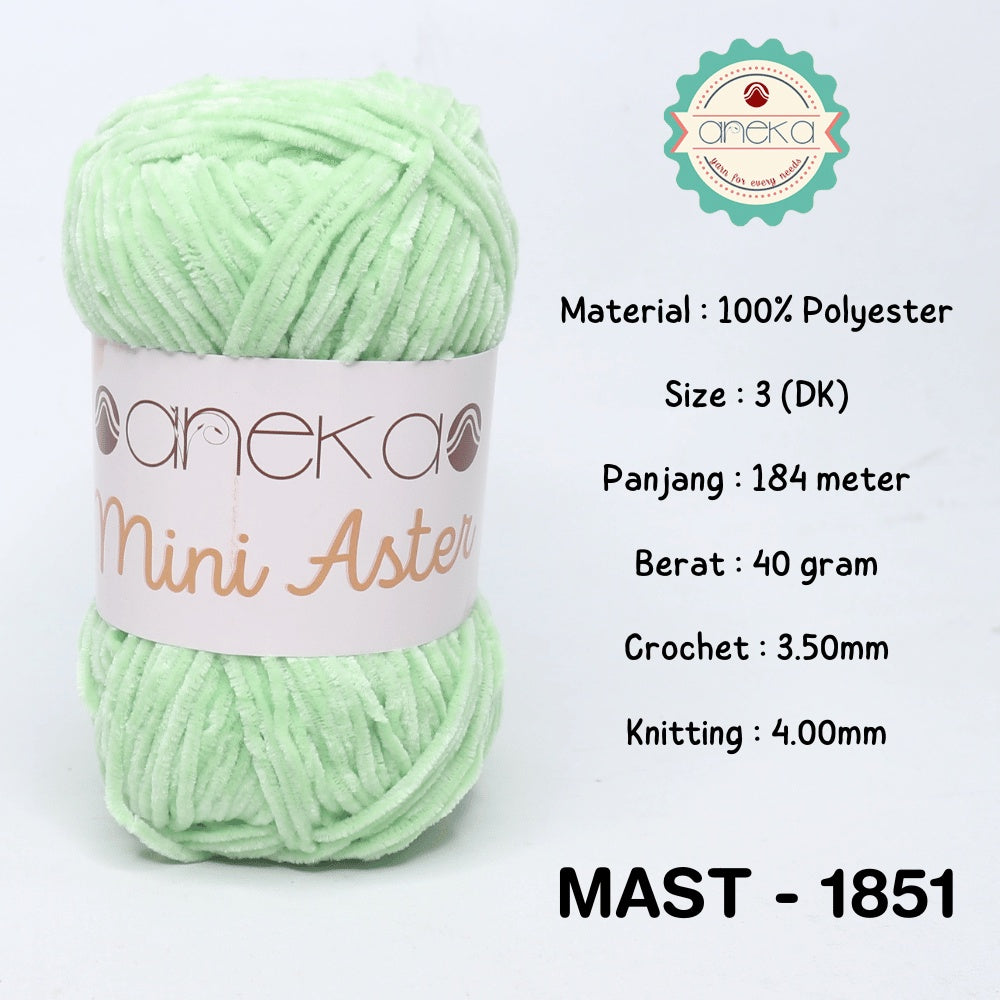 KATALOG - Benang Rajut Mini Aster / Velvet / Bludru Yarn