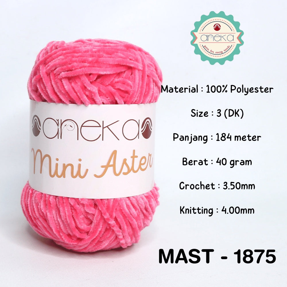 KATALOG - Benang Rajut Mini Aster / Velvet / Bludru Yarn