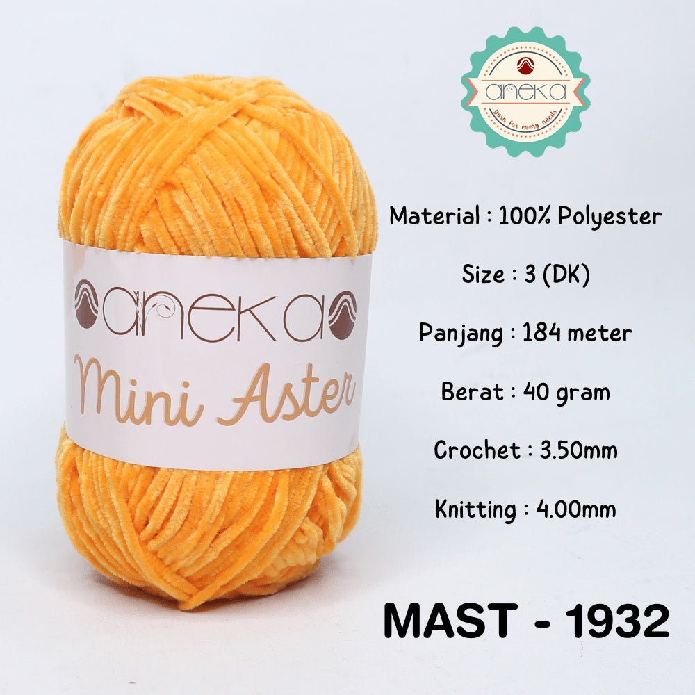 KATALOG - Benang Rajut Mini Aster / Velvet / Bludru Yarn