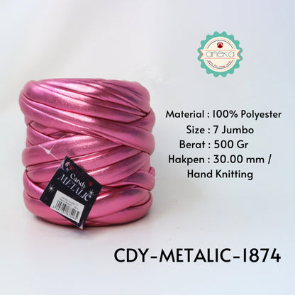 KATALOG - Benang Rajut Candy Metalik / Chunky Metalic Yarn Crochet Knitting Yarn