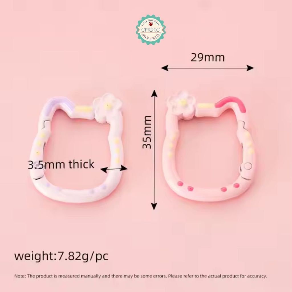 ANEKA - [5PCS] Kait Carabiner Hello Kitty Warna / Keychain Hook Premium