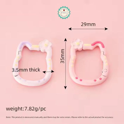 ANEKA - [5PCS] Kait Carabiner Hello Kitty Warna / Keychain Hook Premium