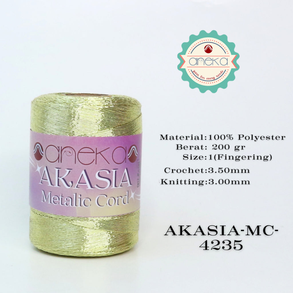 KATALOG - Benang Rajut Akasia Metalic Cord / Metalik / Crochet Knitting Yarn