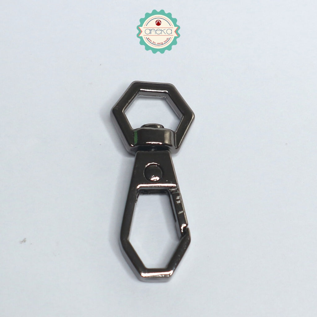 ANEKA - [2PCS] Kait Tas Octagonal Hitam / Emas / Silver / Bakar