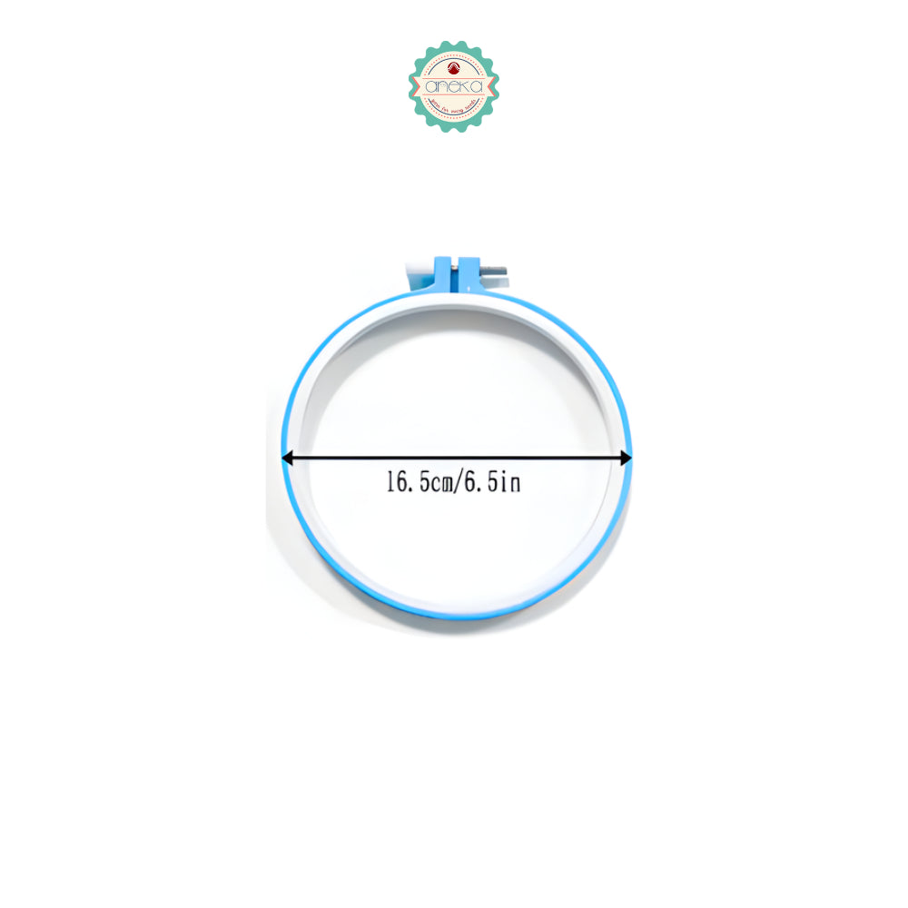 KATALOG - Pemidangan Plastik Bulat Warna-Warni / DIY Frame Embroidery Hoops Rings Needlecraft