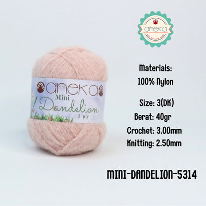 KATALOG - Benang Rajut Mini Dandelion 3 Ply / Crochet Knitting Cord Yarn