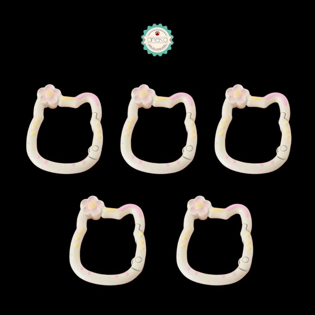 ANEKA - [5PCS] Kait Carabiner Hello Kitty Warna / Keychain Hook Premium