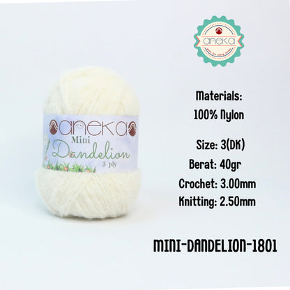 KATALOG - Benang Rajut Mini Dandelion 3 Ply / Crochet Knitting Cord Yarn