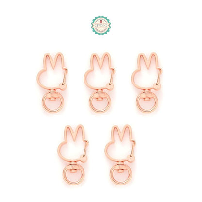 ANEKA - [5PCS] Kait Tas Kelinci / Gantungan Kunci / Rabbit Bunny Hook Bag Clasp Keychain Premium