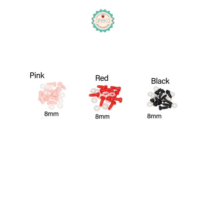 KATALOG - [5PCS] Hidung Boneka Tusuk Bentuk Love Plastik / Heart Shape Accessories Nose Toys Dolls Plastic DIY