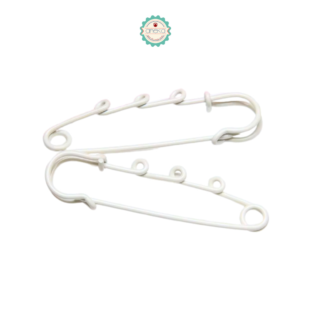 KATALOG - [5PCS] Peniti Kait Warna / Metal Large Safety Pin Brooch Blank Base / Holes Fasteners for DIY Craft Jewelry Making Supplies