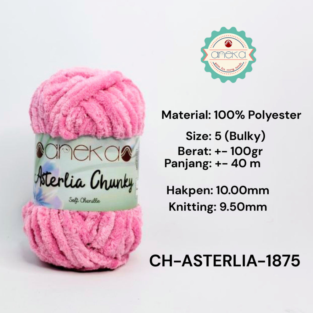 KATALOG - Benang Rajut Asterlia Chunky / Soft Chenille / Crochet Knitting Yarn