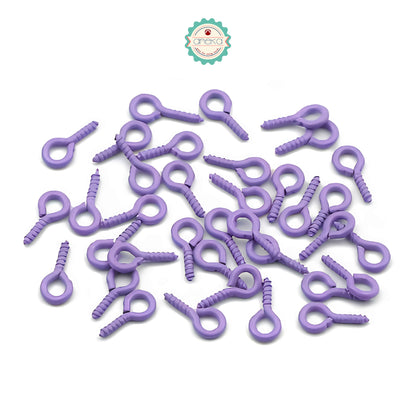 KATALOG - [100 PCS] Paku Ulir Warna / / Pin Mata / Sekrup Kecil Berulir / Screw Eye Hook